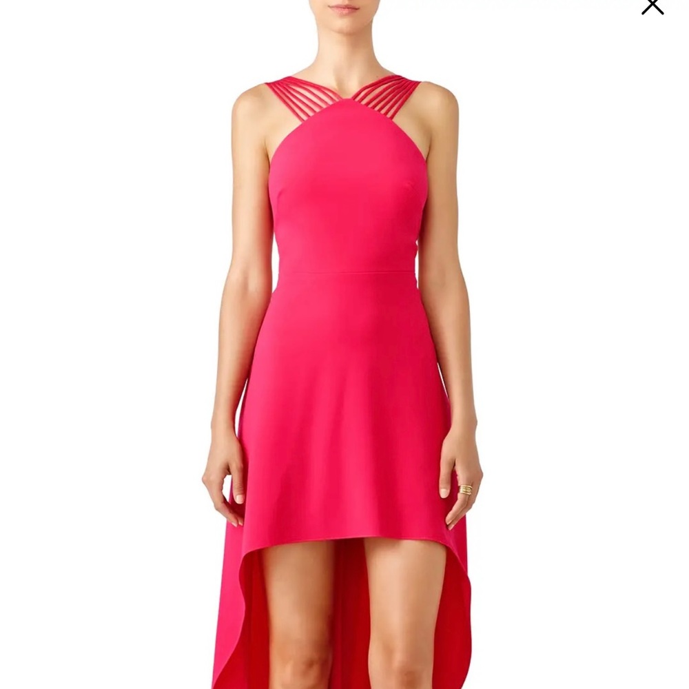 halston fuscia rose dress